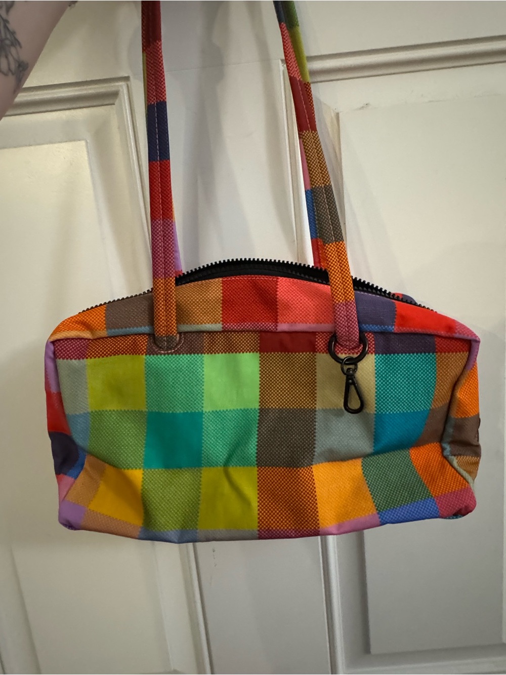 Regular Size Bowler Bag Madras Baggu